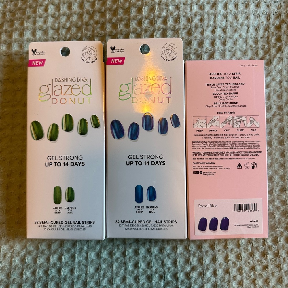 Dashing Diva Glaze - set of 3 - blue and green